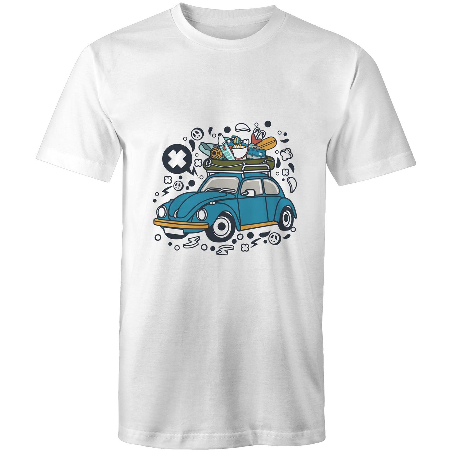 Going fishing in a VW Beetle T Shirt