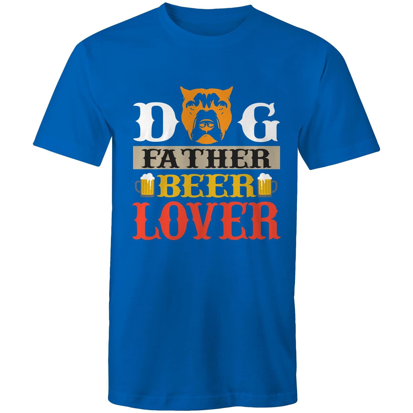 Dog Father Beer Lover | Perfect for Dog Dads - Custom Men's T-Shirt