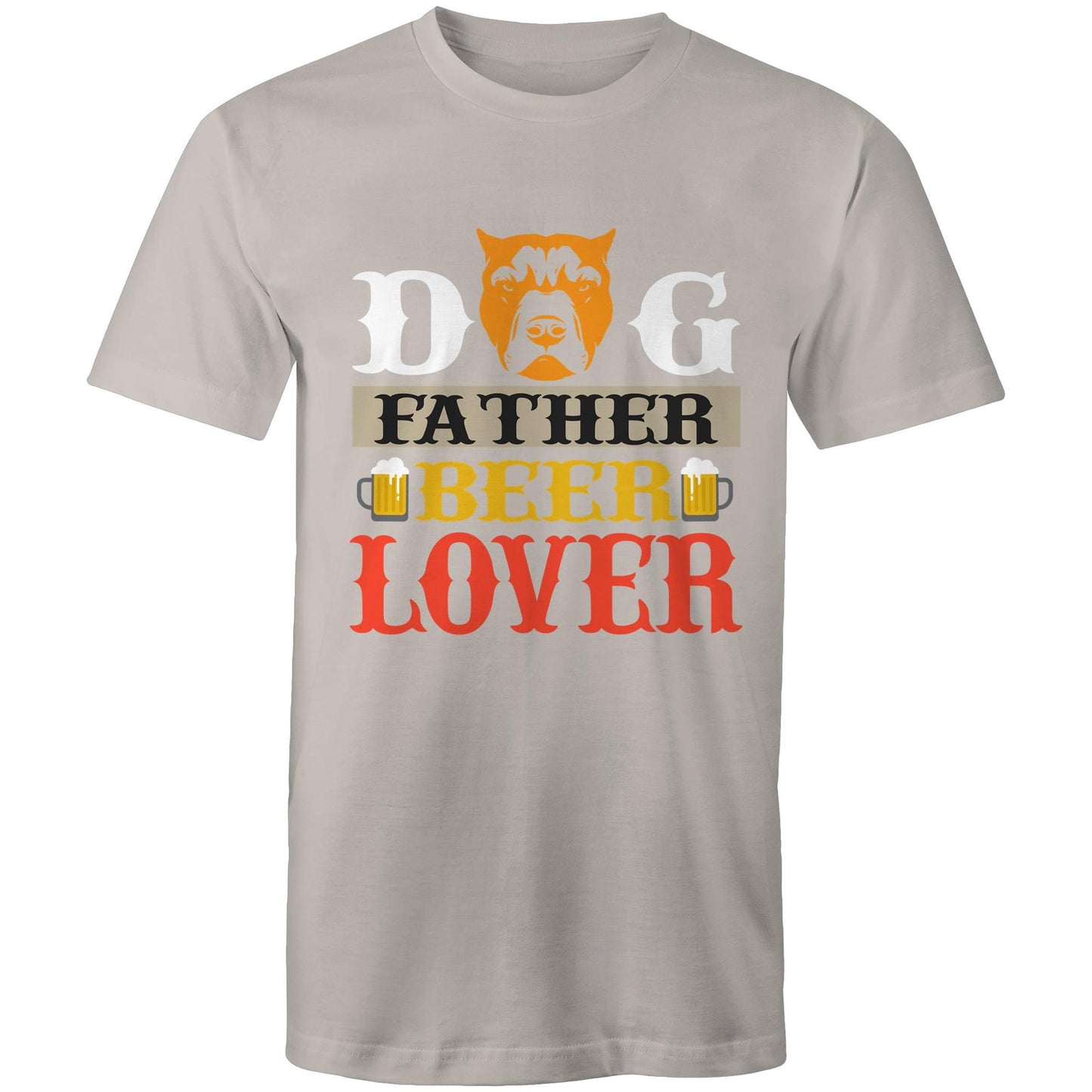 Dog Father Beer Lover | Perfect for Dog Dads - Custom Men's T-Shirt