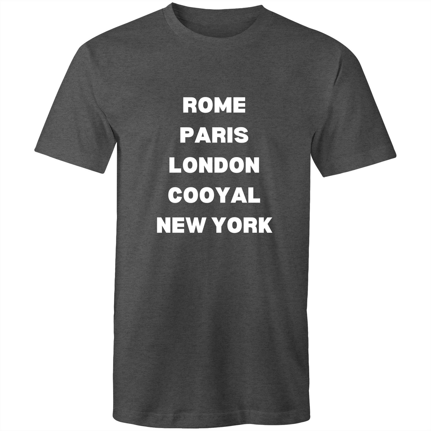 Rome, Paris, London, Cooyal, New York - Mens T-Shirt