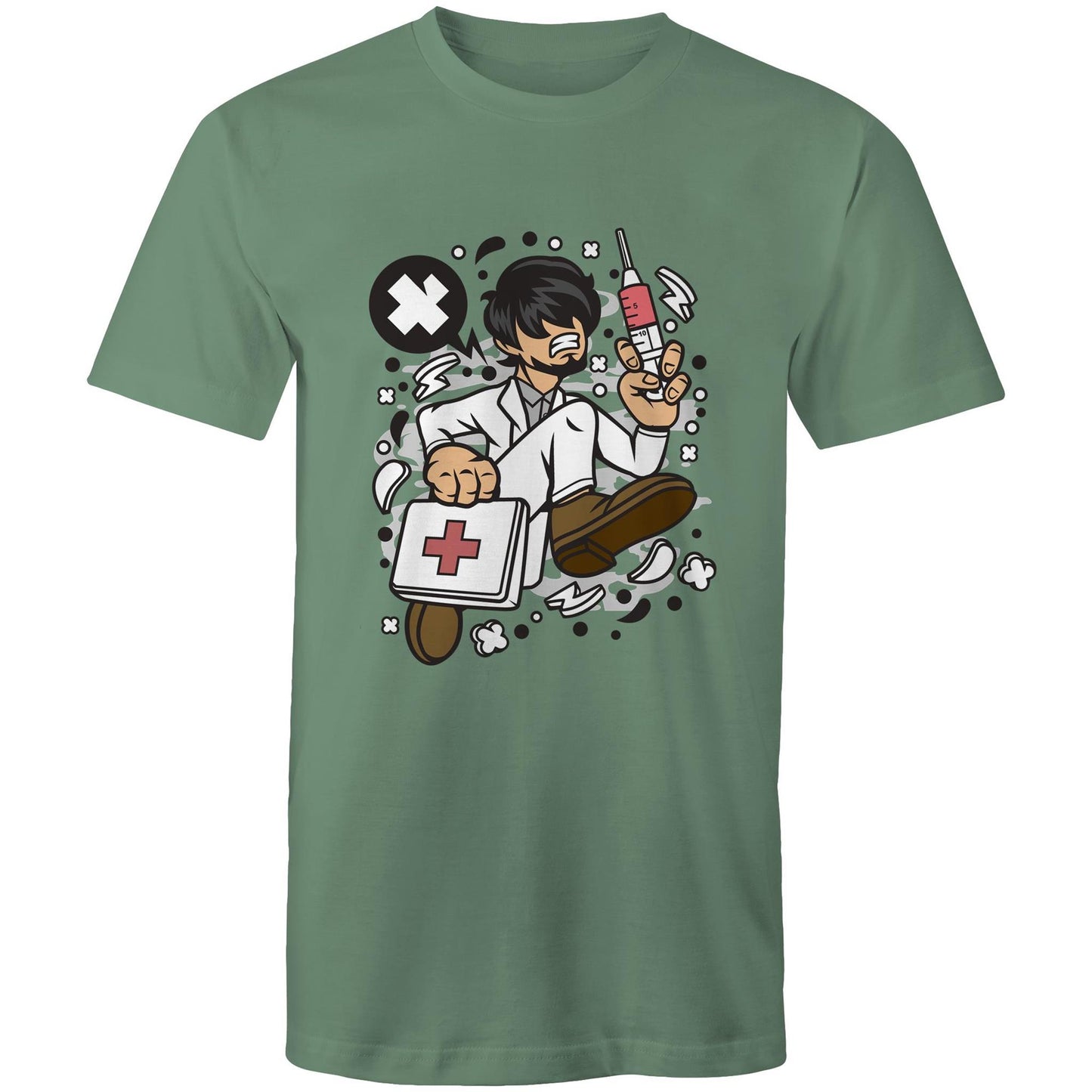 Crazy Running Doctor - Mens T-Shirt