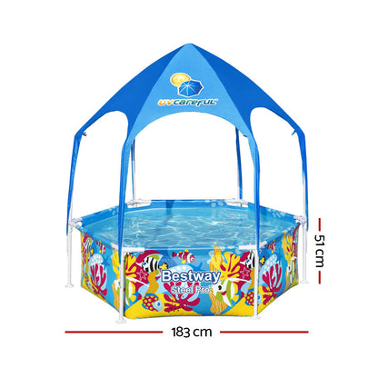 Bestway Swimming Pool Above Ground Plays Kids Steel Pro&trade; Mist Shade Pools