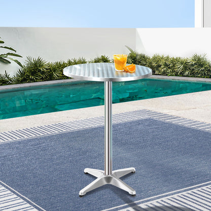 Gardeon Outdoor Bar Table Indoor Furniture Adjustable Aluminium Round 70/110cm