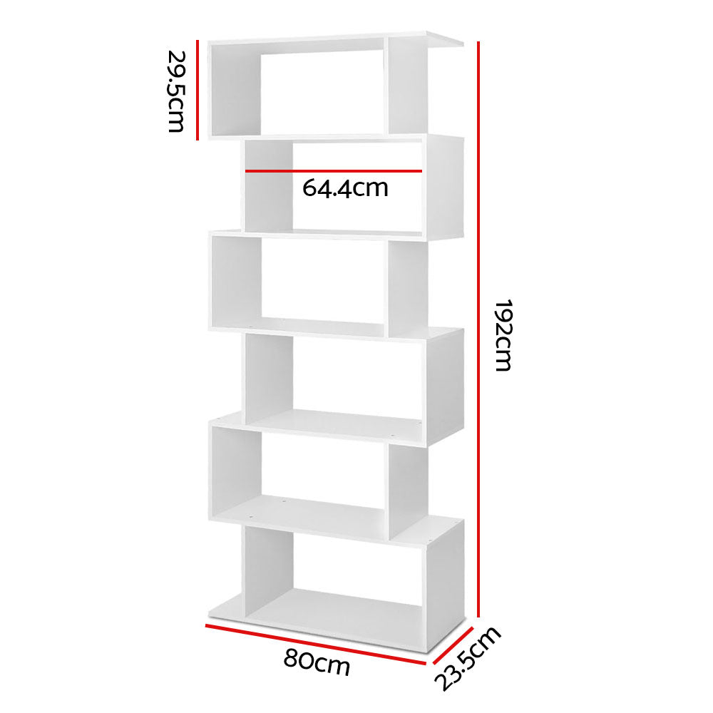 Artiss 6 Tier Display Shelf - White