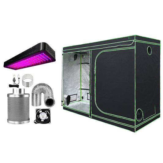 Greenfingers Grow Tent 2000W LED Grow Light 280X140X200cm Mylar 6" Ventilation