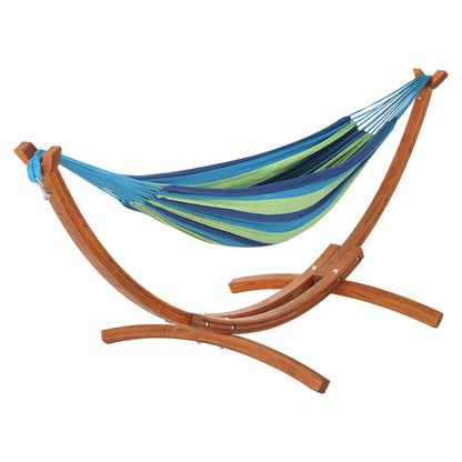 Gardeon Wooden Hammock Chair with Stand Outdoor Lounger Hammock Bed Timber