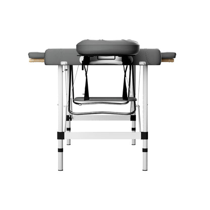 Zenses Massage Table Portable Aluminium 2 Fold Massages Bed Beauty Therapy 55cm