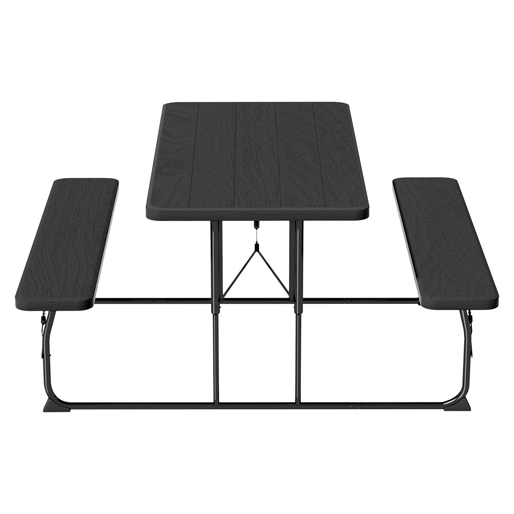 Gardeon 3 PCS Outdoor Dining Set Picnic Patio Bench Set Camp Folding Table HDPE