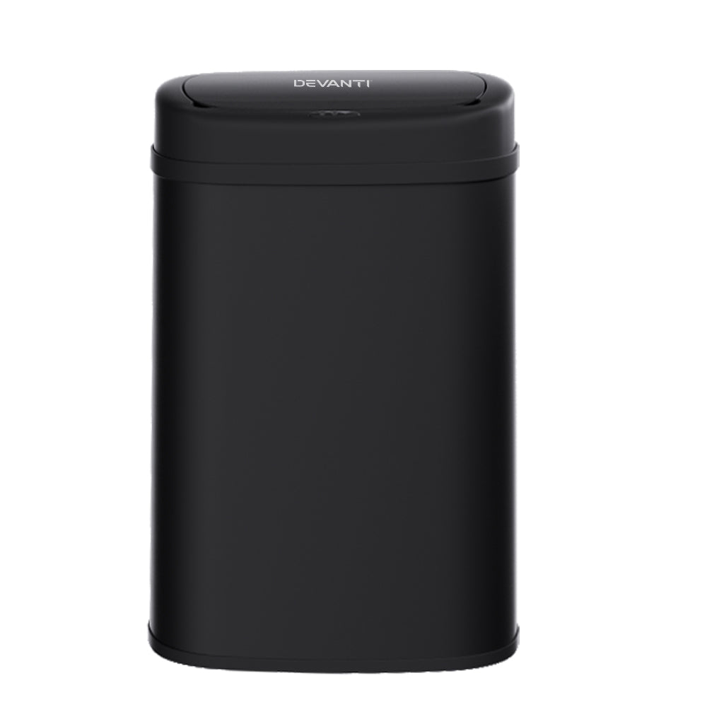 Devanti Sensor Bin 50L Motion Rubbish Trash Can Auto Touch Free Kitchen Black