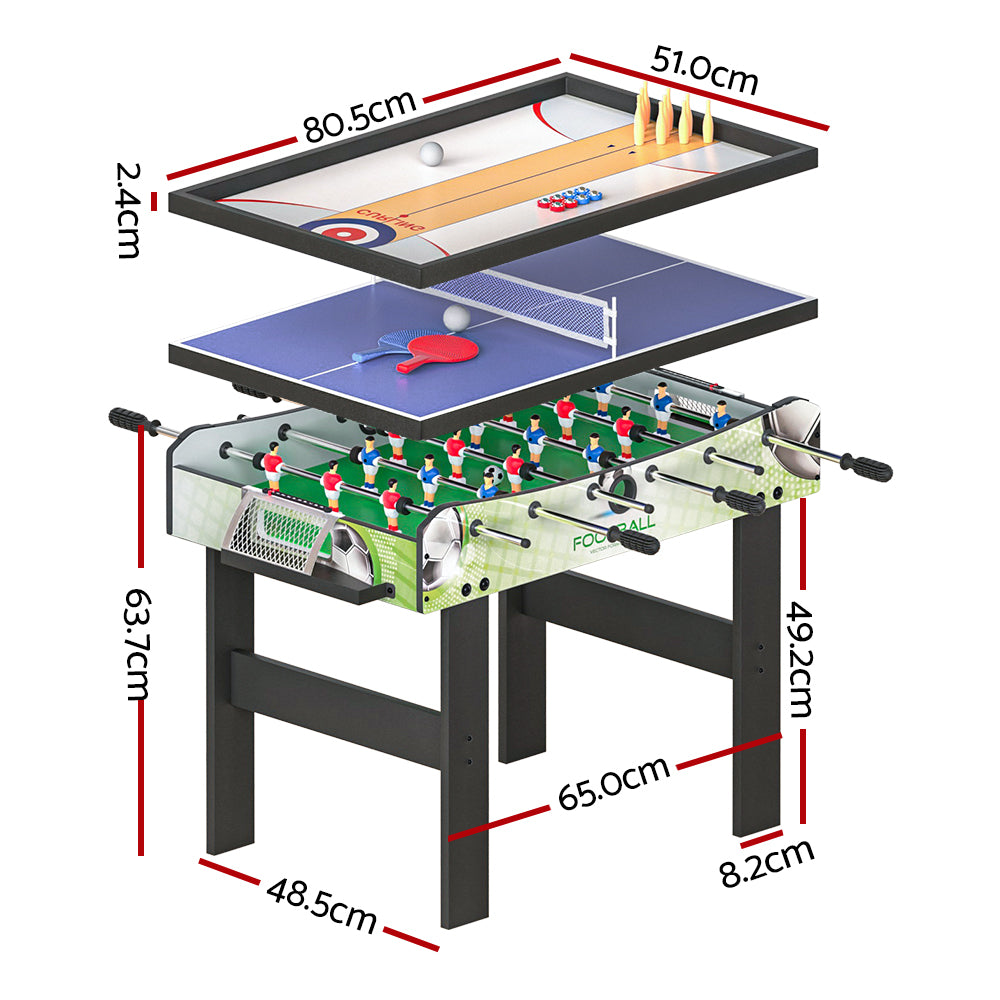 4-In-1 Soccer Table Tennis Bowling Shuffleboard Game Football Games Gift