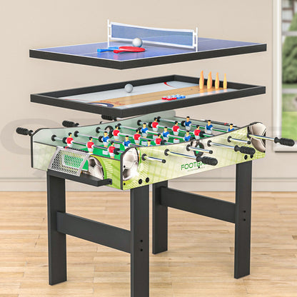4-In-1 Soccer Table Tennis Bowling Shuffleboard Game Football Games Gift