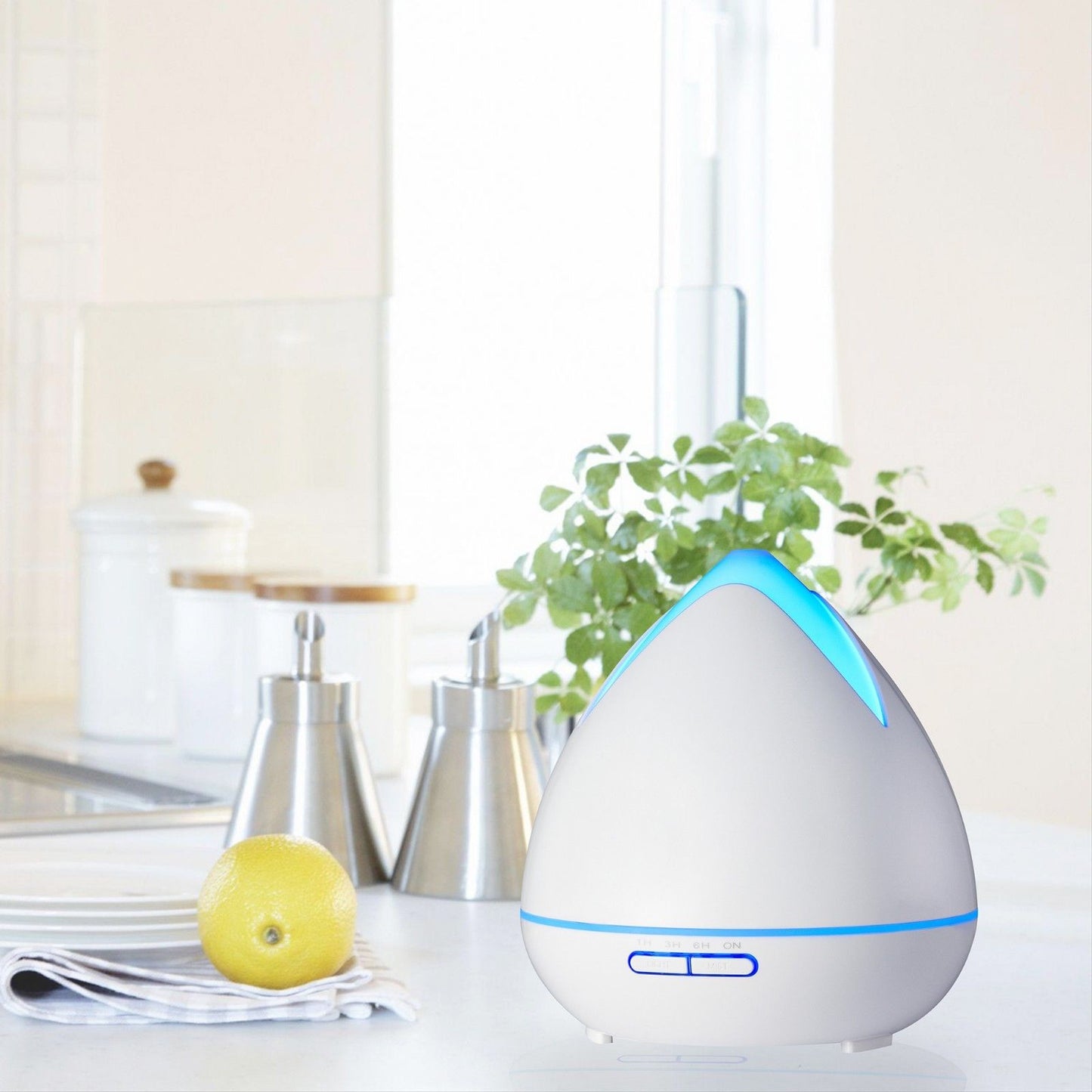 Essential Oils Ultrasonic Aromatherapy Diffuser Air Humidifier Purify 400ML - White