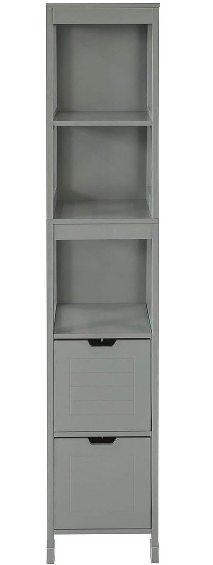 Tall Cabinet Shelf Drawer, Grey