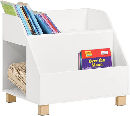 Kids Storage Bookcase 3 Compartments, White