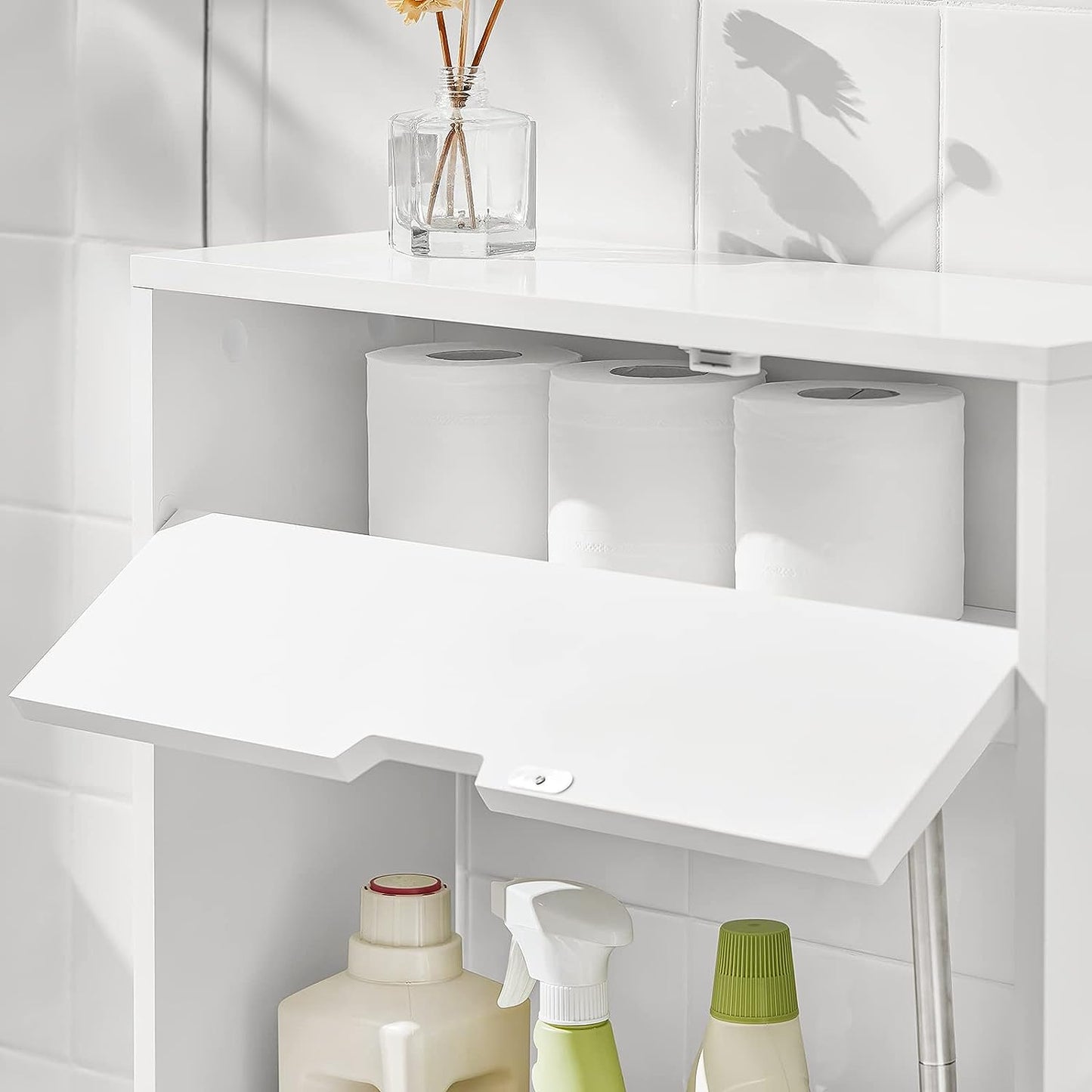 Bathroom Toilet Paper Roll Holder Shelf