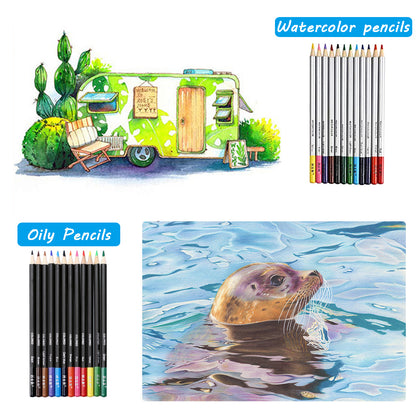 72pcs Professional Drawing Artist Kit Set Pencils and Sketch Charcoal Art Tools