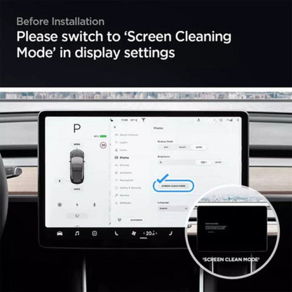 Tesla Model 3/Y Navigation Screen Tempered Glass Screen Protector Clear BD-High Definition Clear
