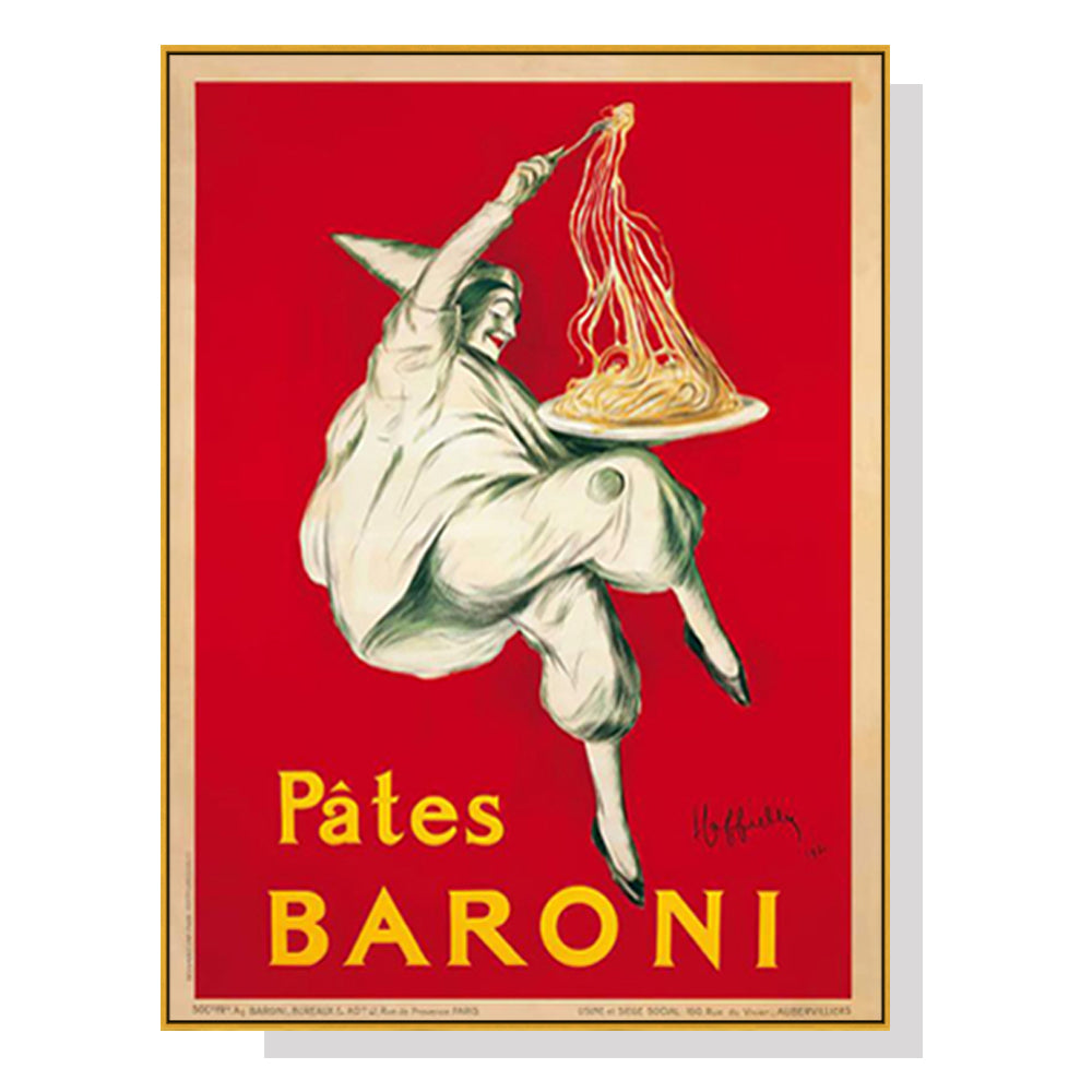 60cmx90cm Pates Baroni Pasta Gold Frame Canvas Wall Art