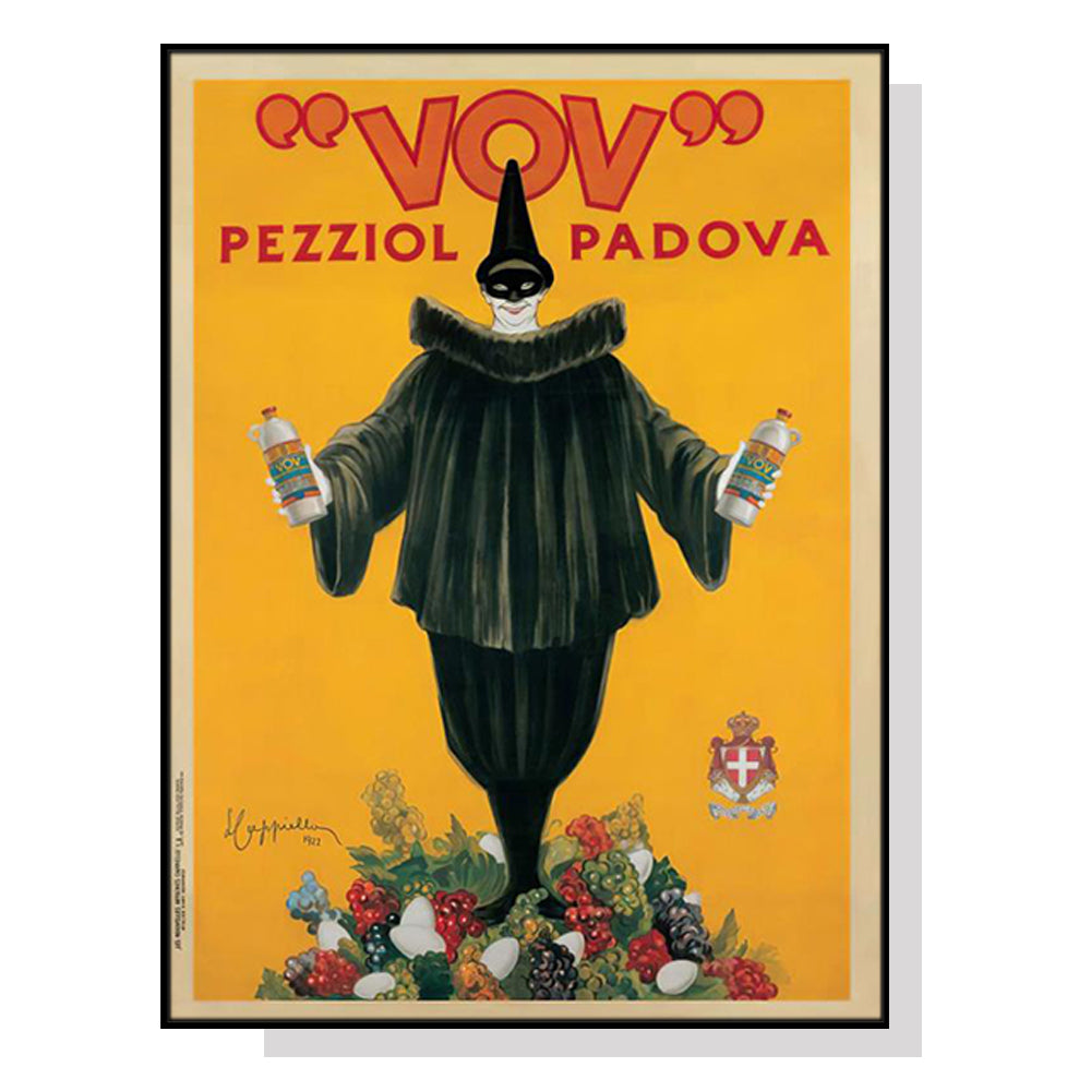 70cmx100cm Pezziol Padova Black Frame Canvas Wall Art