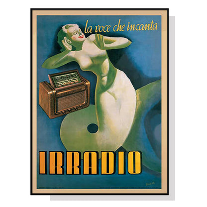 50cmx70cm Irradio Cinzano Black Frame Canvas Wall Art