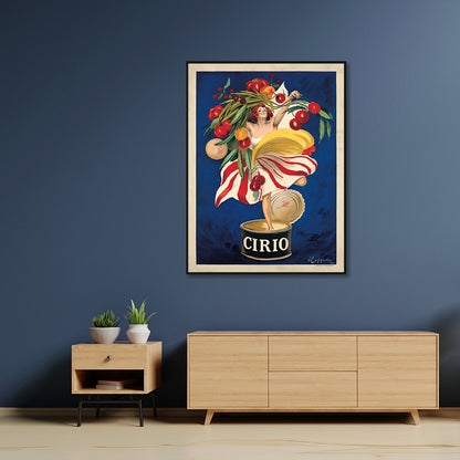 60cmx90cm Cirio By Leonetto Cappiello Black Frame Canvas Wall Art