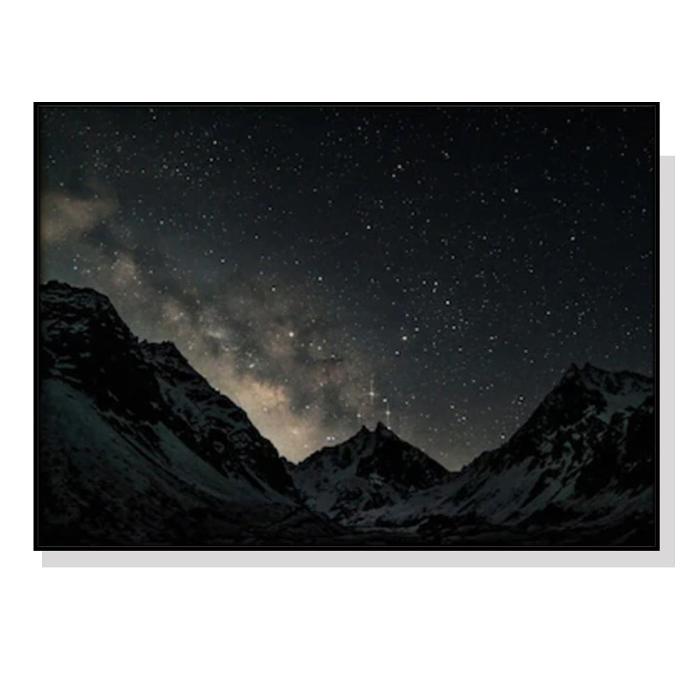 40cmx60cm Night Court Black Frame Canvas Wall Art