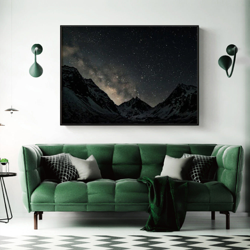 40cmx60cm Night Court Black Frame Canvas Wall Art