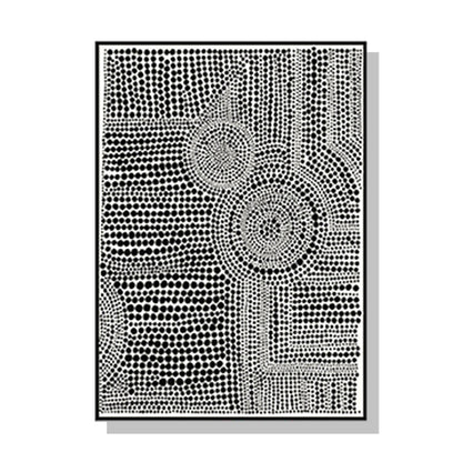 80cmx120cm Clustered Dots A Black Frame Canvas Wall Art