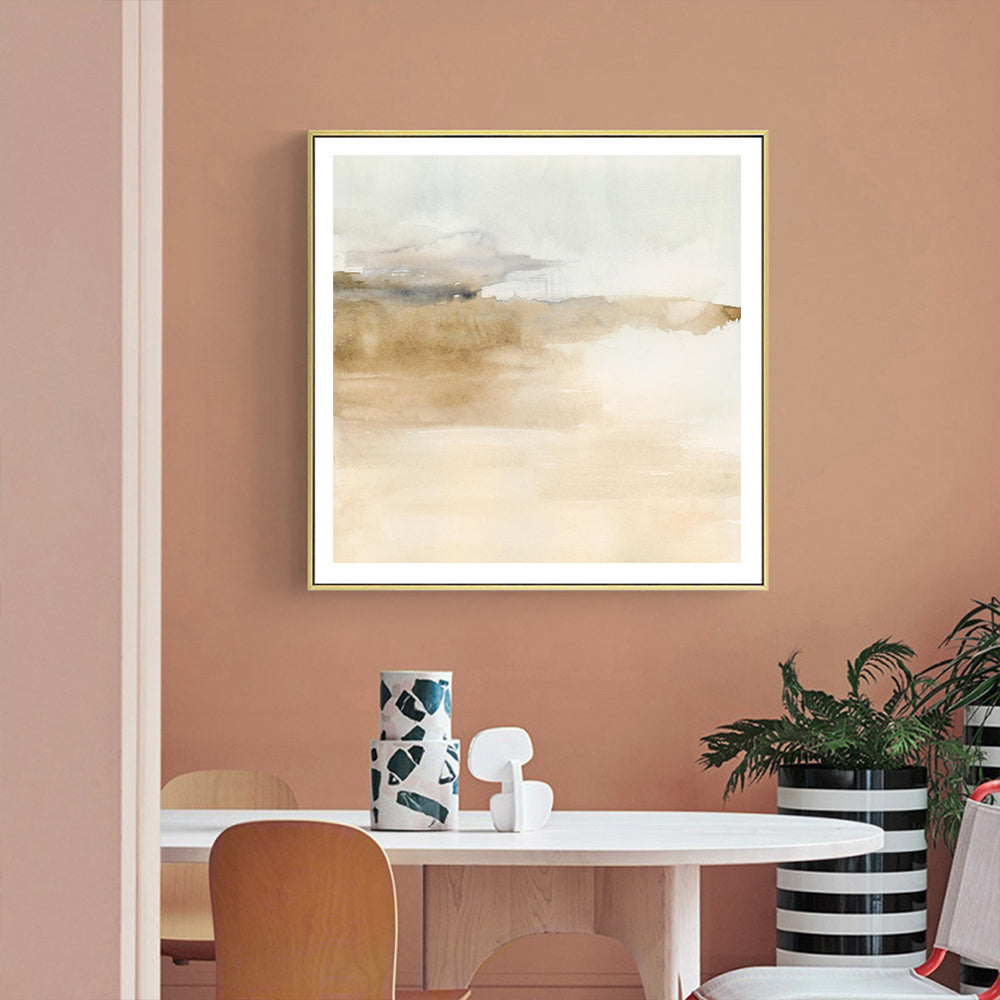 40cmx40cm Atmospheric Edge II Gold Frame Canvas Wall Art