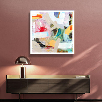 50cmx50cm Changed My Mind IV by Aleah Koury Gold Frame Canvas Wall Art