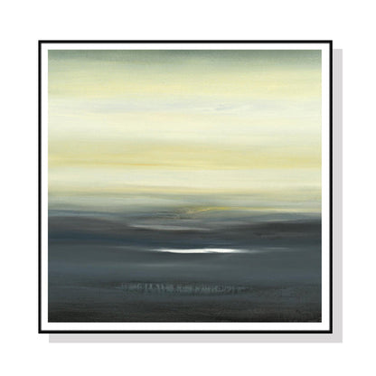 50cmx50cm Land of Serenity Black Frame Canvas Wall Art