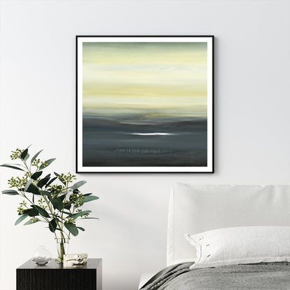 100cmx100cm Land of Serenity Black Frame Canvas Wall Art