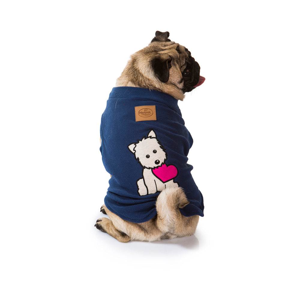Puppy Heart Blue Dog Pyjamas 35cm