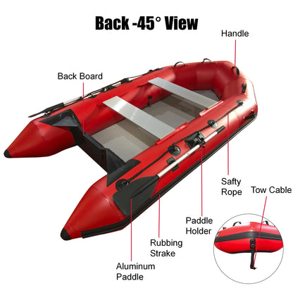 2.3m Inflatable Dinghy Boat Tender Pontoon Rescue- Red