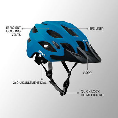 VALK Mountain Bike Helmet Medium 56-58cm Bicycle MTB Cycling Safety Accessories