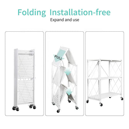 EKKIO Foldable Storage Shelf 3 Tier (White)