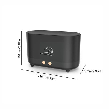 GOMINIMO Flame Humidifier Wind 225ml Black GO-AD-103-HGJ