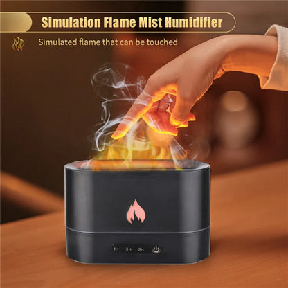 GOMINIMO Flame Humidifier Fire 250ml Black GO-AD-105-HGJ
