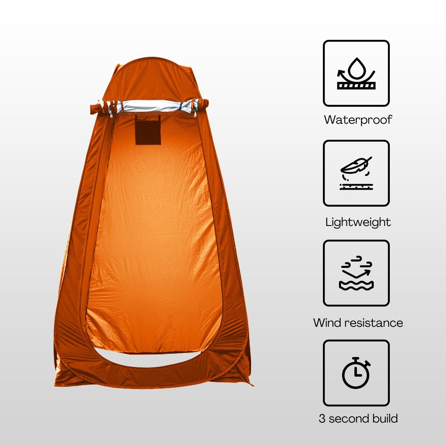 KILIROO Shower Tent with 2 Window (Orange)