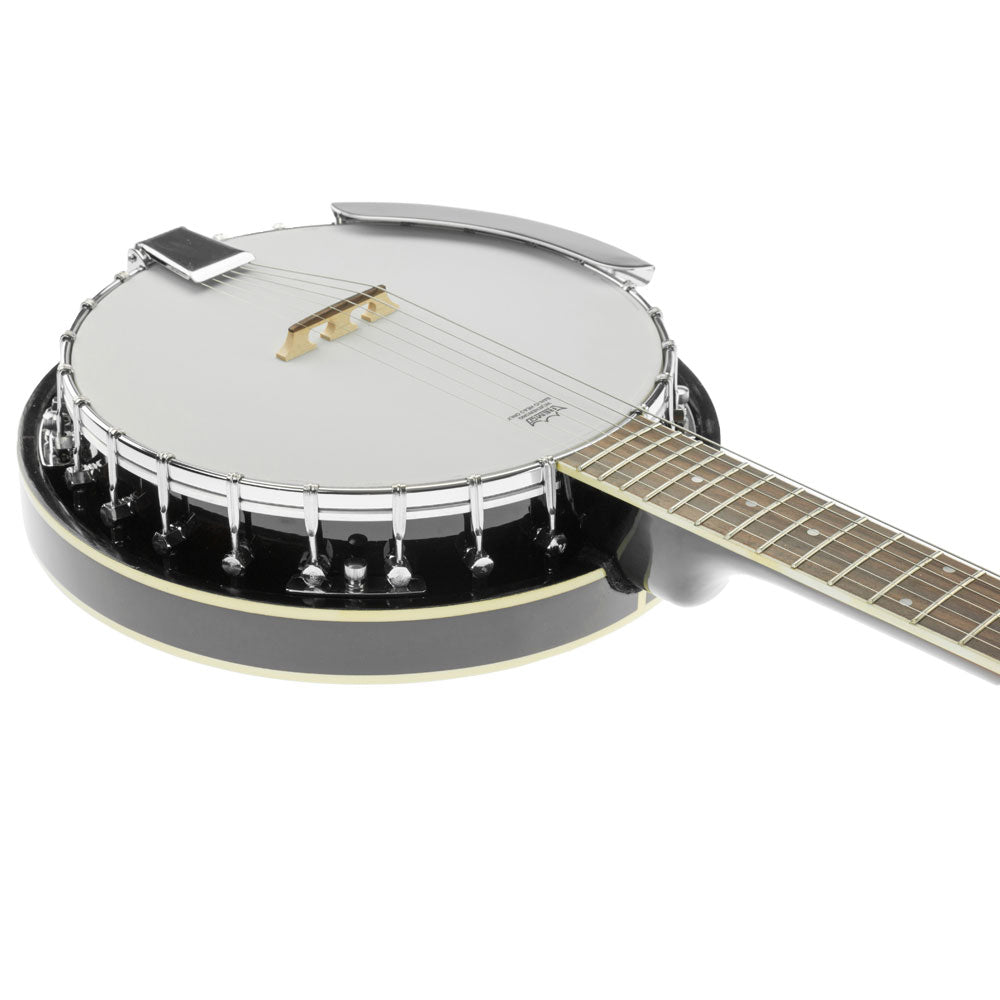 Karrera 6 String Resonator Banjo -  Black