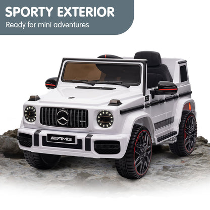 Kahuna Mercedes Benz AMG G63 Licensed Kids Ride On Electric Car Remote Control - White