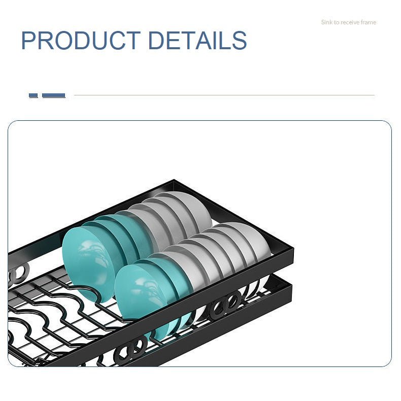 95cm Double Tier Dish Drying Rack Holder Drain caddy Kitchen Drainer Storage Over Sink Organiser