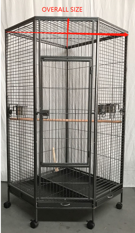 YES4PETS 162cm Large Corner Bird Cage Pet Parrot Aviary Perch Castor Wheel