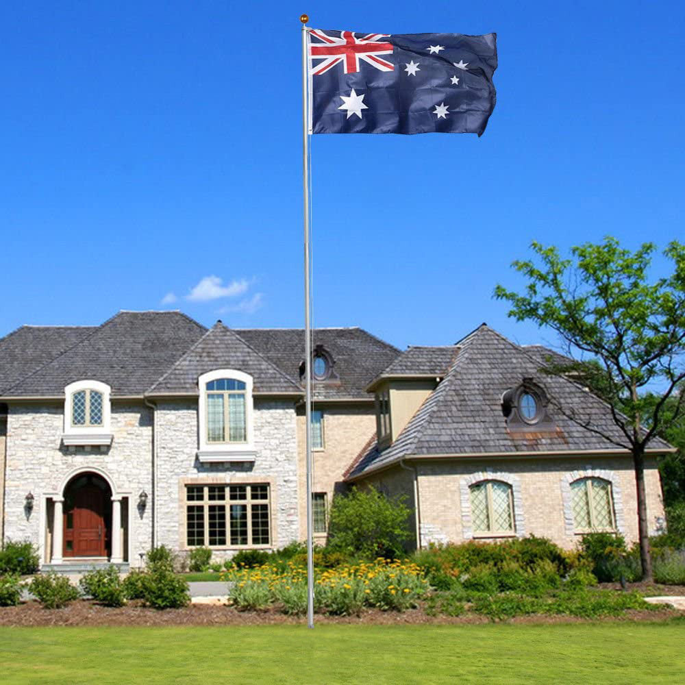 6.2M Australia Sectional Flag Pole Kit Australian Outdoor Aussie Flags Flagpole