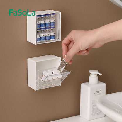 Fasola Wall-Mounted Clamshell Storage Box* White 8.5*4.5*8.5cm