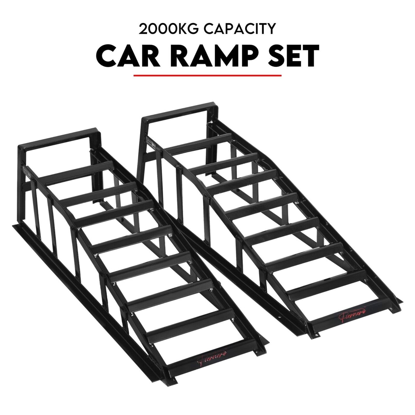 Heavy Duty Portable Car Loading Ramp Set 2000kg Maintenance Steel Fram ...