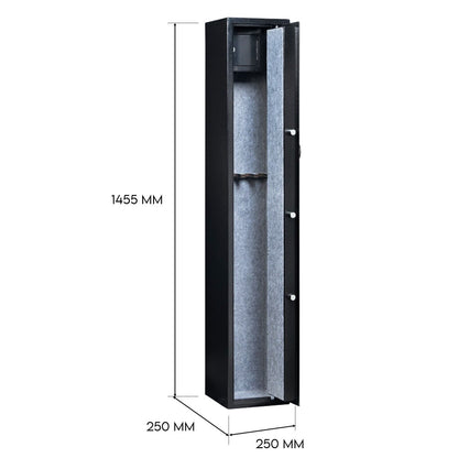 4 Rifle Gun Safe Iron Heavy Duty Firearm Security Digital Lockbox Premium