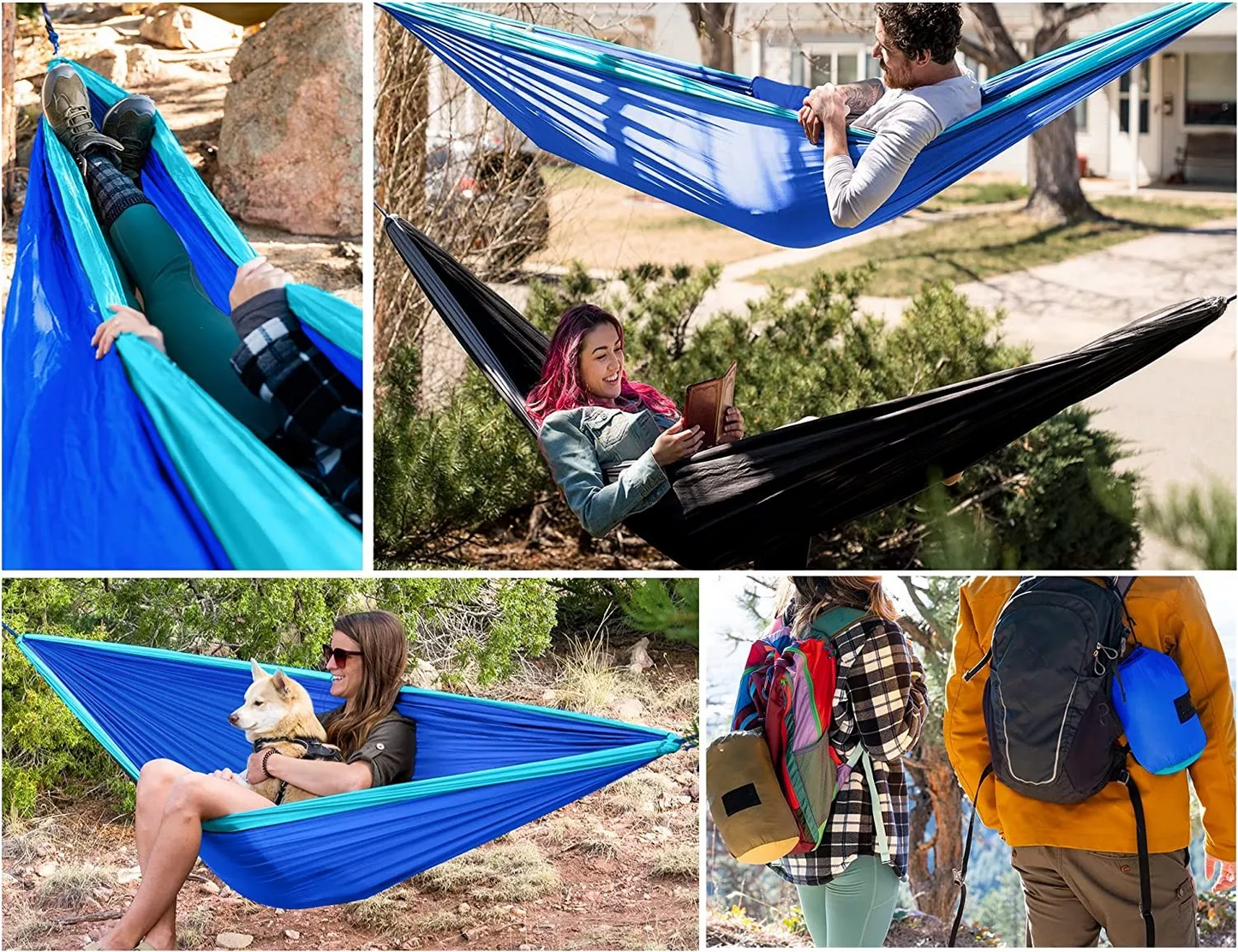 Black & Grey Camping Hammock