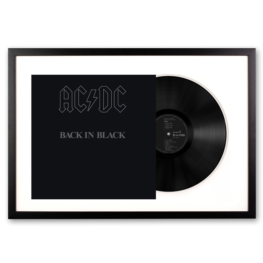 Framed AC/DC Back in Black Vinyl Album Art – Gift Barn Australia