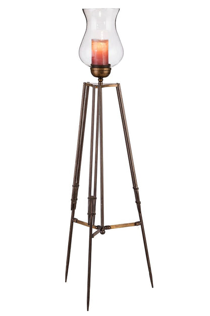 Tripod Candle Holder Floor Stand with Glass Globe Lamp